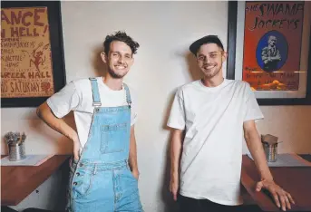  ??  ?? Brothers Alex and Eddie James s have opened up a new Burger joint on Knuckey St, called Good Thanks