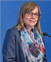  ??  ?? Mary Barra, chief executive of General Motors