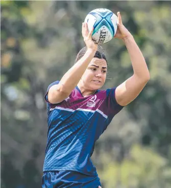  ?? Picture: BRENDAN HERTEL ?? Millie Boyle at training ahead of Queensland's Super W game with ACT.