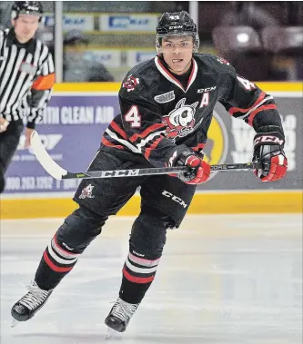  ?? OHL IMAGES ?? Niagara IceDogs centre Akil Thomas was selected by the Los Angeles Kings in the second round of the 2018 NHL Draft Saturday in Dallas with the 51st overall pick.