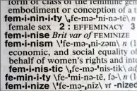  ?? AP PHOTO/PETER MORGAN ?? This photo taken in New York shows the word feminism listed in the dictionary. Merriam-Webster has revealed “feminism” as its word of the year for 2017 on Tuesday.