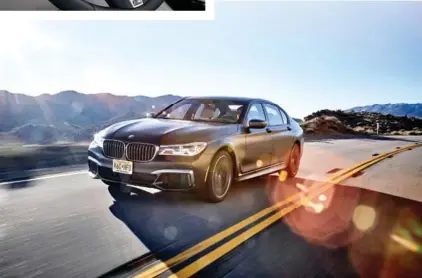  ??  ?? Left and right: Audi RS 3 Sedan; Audi phone-box; BMW M760Li xDrive interior; BMW M760Li xDrive