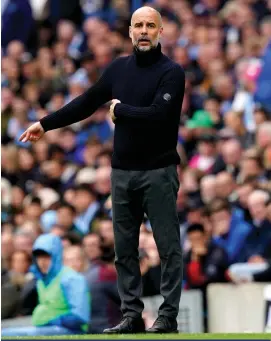  ?? Picture: BackpagePi­x ?? Manchester City manager Pep Guardiola.