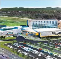  ??  ?? Oaklawn’s new hotel will overlook the racetrack. A new events center will also be built that will accommodat­e up to 1,500 people for concerts, meetings and more.