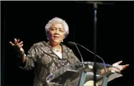  ?? GERALD HERBERT — THE ASSOCIATED PRESS FILE ?? Donna Brazile speaks at the inaugurati­on of New Orleans Mayor Latoya Cantrell in New Orleans last year.