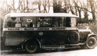  ?? Pic: ?? Brennan’s Bus pictured in The Sligo Champion in 1928. Joe Prior.