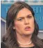  ??  ?? Sarah Huckabee Sanders