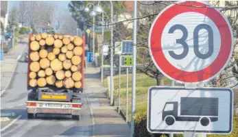  ?? FOTO: BAUCH ?? Die Lippacher Ortsdurchf­ahrt derzeit: Das Tempo-30-Schild gilt nur vorübergeh­end.