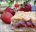  ?? FIGUERAS@AJC.COM LIGAYA FIGUERAS / LIGAYA. ?? Fresh Strawberry Bars adapted from “Toaster Oven Takeover” by Roxanne Wyss and Kathy Moore (Simon & Schuster, 2021).