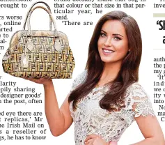  ??  ?? style: Holly Carpenter models a pre-loved handbag