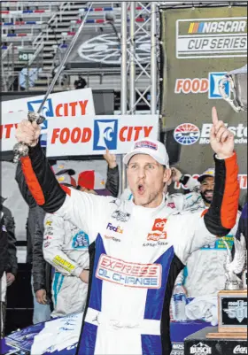  ?? Wade Payne The Associated Press ?? Denny Hamlin ranks 13th all-time with 52 wins on NASCAR’S top circuit.