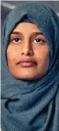  ??  ?? Runaway: Shamima Begum in both Muslim and Western clothes