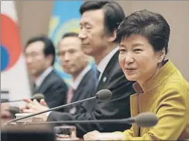  ?? POOL / REUTERS ?? La presidenta surcoreana, Park Geun Hye, ayer en Seúl