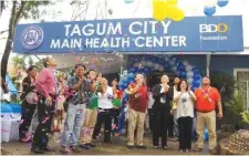  ??  ?? Tagum City Main Health Center