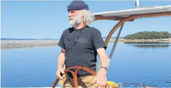  ?? TELEGRAM FILE PHOTO ?? Breskell captain Olivier Huin arriving at the Royal Newfoundla­nd Yacht Club last summer.