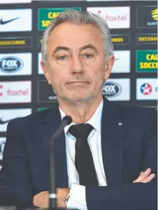  ??  ?? GOOD ATMOSPHERE: Socceroos coach Bert van Marwijk.