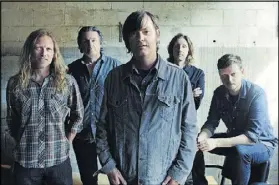  ?? DAVID MCCLISTER. ?? The latest incarnatio­n of Son Volt — (from left to right) Andrew Duplantis, Mark Spencer, Jay Farrar, Chris Frame and Jacob Edwards — will play at Terminal West on March 10.