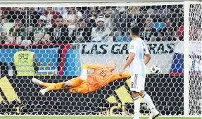  ?? DIMITAR DILKOFF/AFP/GETTY IMAGES ?? Argentina goalkeeper Willy Caballero’s gaffe is one of the reasons they were soundly beaten by Croatia.