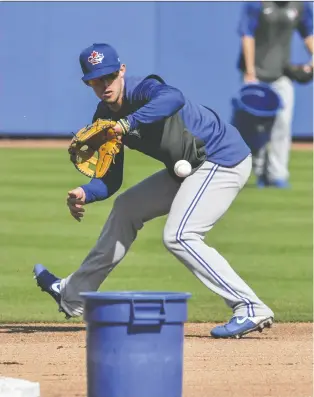  ?? STEVE NESIUS/THE CANADIAN PRESS FILES ?? It has to be tough on late bloomers like Blue Jays infielder Cavan Biggio, writes Steve Simmons, to lose even half a season when his career seems poised to take off.
