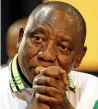  ?? Reuters ?? Cyril Ramaphosa reacts after being elected president of the ruling African National Congress in Johannesbu­rg. —