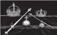  ?? SWEDISH POLICE VIA AP ?? This image made available on Wednesday by the Swedish Police shows a collection of Swedish Crown jewels. Thieves in Sweden walked into a small town’s medieval cathedral in broad daylight and stole priceless crown jewels dating back to the early 1600s...