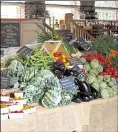  ?? ?? A Goods Shed veg stall