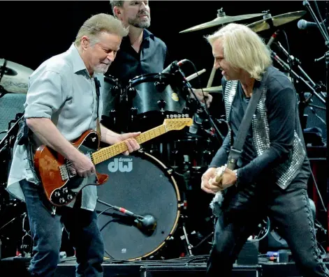  ??  ?? Don Henley and Joe Walsh of the Eagles