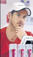  ?? AFP ?? Murray attends a press meet in Zhuhai on Sunday.