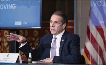  ?? MIKE GROLL
Office of Governor Andrew Cuomo via TNS ?? A third woman has come forward with sexual-harassment accusation­s against New York Gov. Andrew Cuomo.