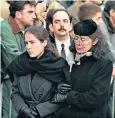  ??  ?? Mazarine and her mother Anne, right, at Mr Mitterrand’s funeral in 1996