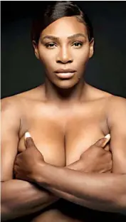  ?? —Via web ?? Serena Williams goes topless as she sings I Touch Myself to raise awareness for breast cancer.