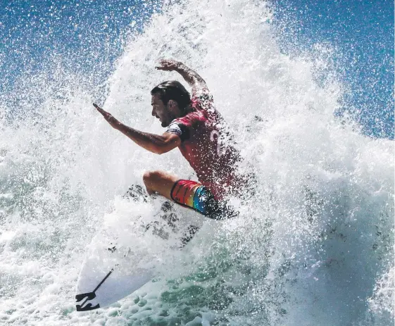  ?? Picture: NIGEL HALLETT ?? Joel Parkinson may face a young gun at the Snapper Rocks Surfriders Club Open next weekend.