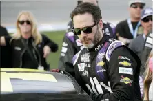  ?? JOHN RAOUX — THE ASSOCIATED PRESS FILE ?? NASCAR seven-time champion Jimmie Johnson will miss the Brickyard 400on Sunday after he tested positive for the coronaviru­s.