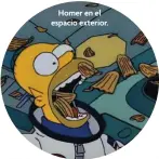 ??  ?? Homer en el espacio exterior.