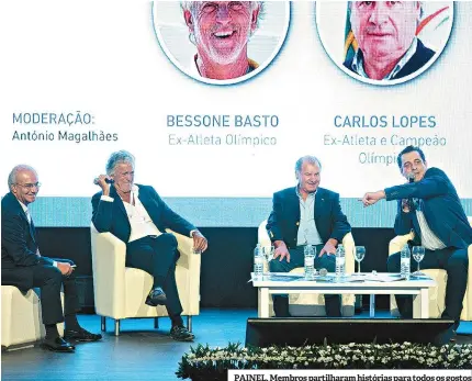  ??  ?? PAINEL. Membros partilhara­m histórias para todos os gostos