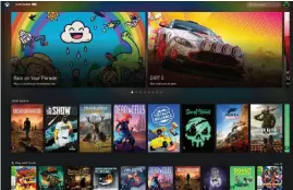  ??  ?? The Xbox cloud gaming main menu.