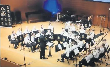  ?? ?? Talent on show Brass Central Strathearn, pictured performing in Perth Concert Hall