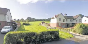  ?? Google Street View ?? ●● Site of the proposed two home developmen­t on Manor Terrace, Langley