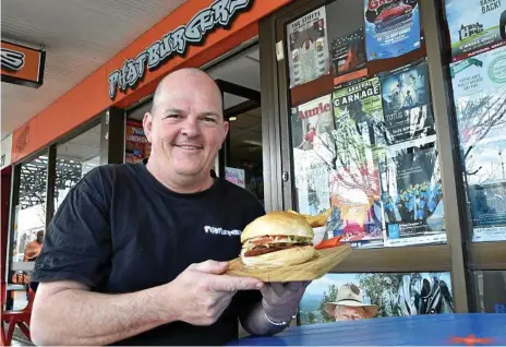  ?? Photo: Bev Lacey ?? FRESH FOOD: Phat Burgers coowner Richard May-Steers is excited to be working with JBS and Beef Australia.