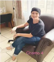  ?? ?? Lauren Shenk undergoing chemothera­py
