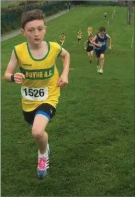  ??  ?? Shane O’Donnell on his way to winning the Boys U-11 race.