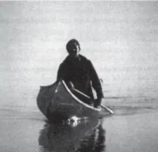  ?? DOUG DUNFORD ?? Doug Dunford’s 1980 photograph of what he believed to be the ghost of Tom Thomson, on Canoe Lake. The painter died 100 years ago this month.