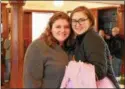  ?? CHARLES PRITCHARD - ONEIDA DAILY DISPATCH ?? Autumn Naylor, left, and her cousin Samantha Mongeon after finding the perfect dress for Autumn’s Junior Prom on Feb. 10, 2018