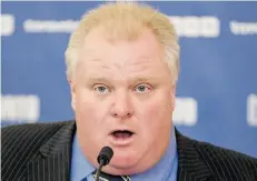  ?? Chris Young/The Canadian Press files ?? Toronto Mayor Rob Ford could benefit from the Ontario Human Rights Commission’s new policy on addictions.