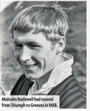  ??  ?? Malcolm Rathmell had moved from Triumph to Greeves in 1968.