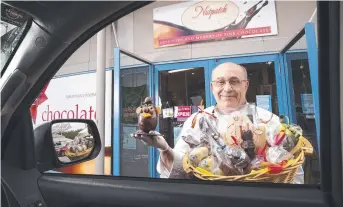  ??  ?? SWEET: Nutpatch owner John Zito has started a drive-through service in Hobart.