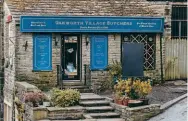  ??  ?? Left: Stepping back to the Forties – one of several Haworth shop fronts given an Oakworth makeover for the film. TOM MARSHAL