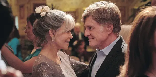  ?? KERRY BROWN/NETFLIX ?? Jane Fonda, left, and Robert Redford are back together for Our Souls at Night — a new movie now screening on Netflix.