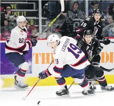  ?? DON HEALY ?? Regina Pats centre Jake Leschyshyn, shown in action during the playoffs last season, is excited to play a larger role in Friday’s home opener against the Prince Albert Raiders.