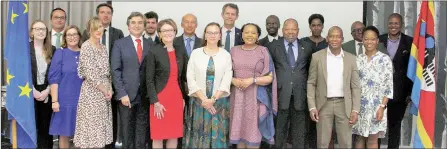  ?? (Courtesy pic) ?? EU member States ambassador­s accredited to the country from Pretoria and Maputo and senior diplomats. The government side, on the other hand, included Cabinet ministers and senior government officials.